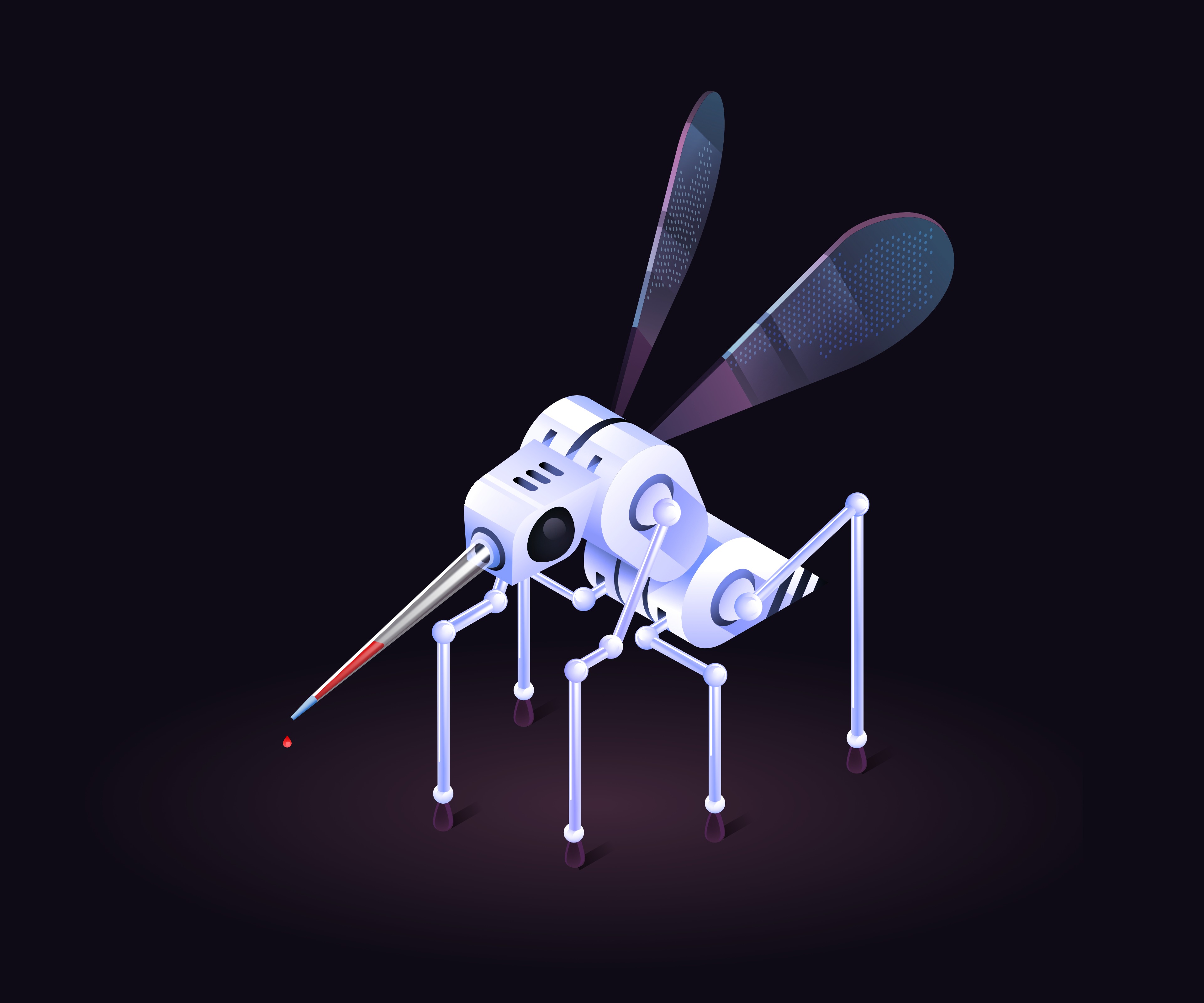 mosquito drone bug illustration