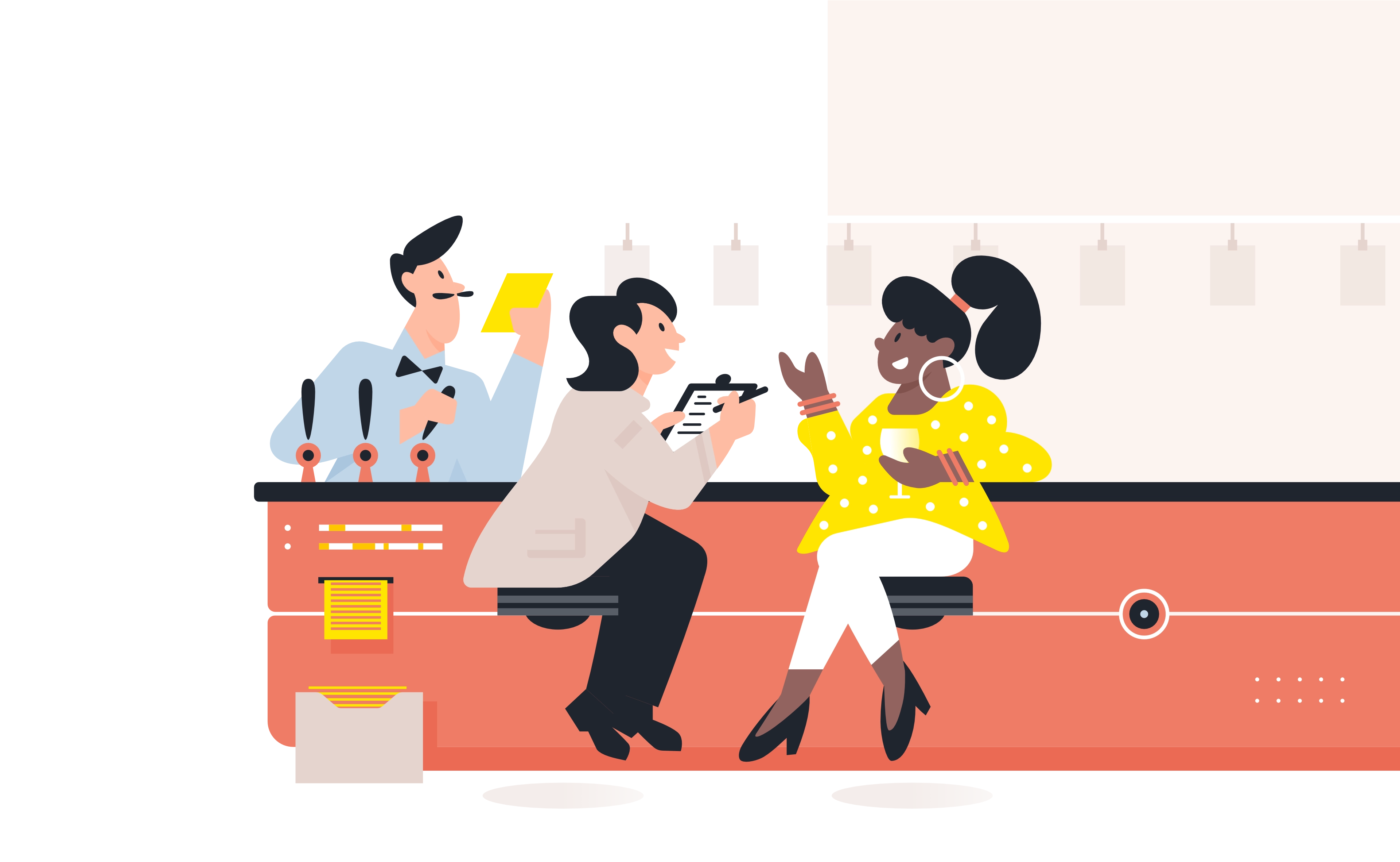 interview cityscape illustration